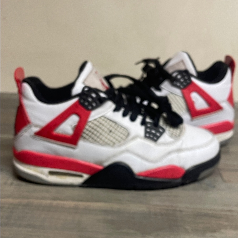 Jordan White and Red Athletic Shoes size 8